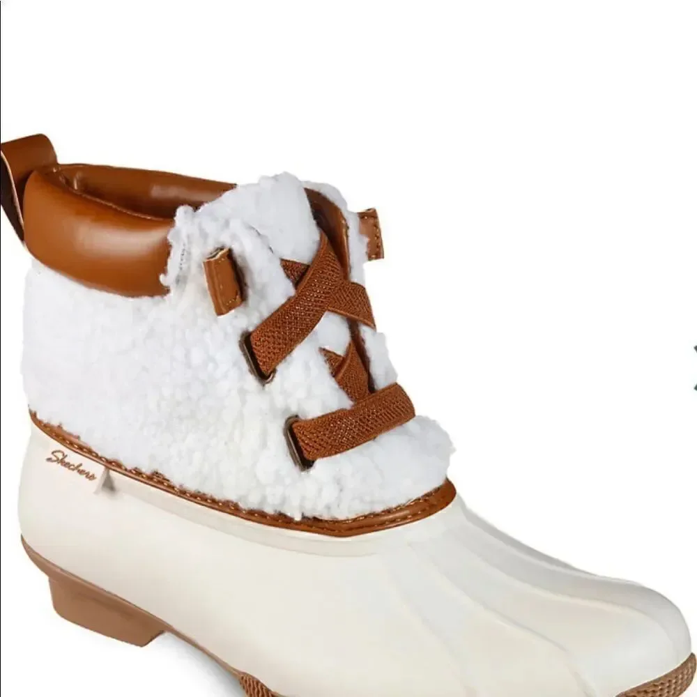 Skechers Women's Size 8 Pond Sherpa Snuggle Waterproof Duck Boots